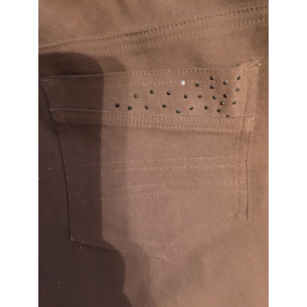 Haggar 2 Piece Faux Suede Pants & Shirt/Jacket w Rhinestone Embellishments SZ 6P - Picture 7 of 14